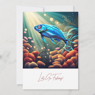 Let's Go Fishing Invitation
