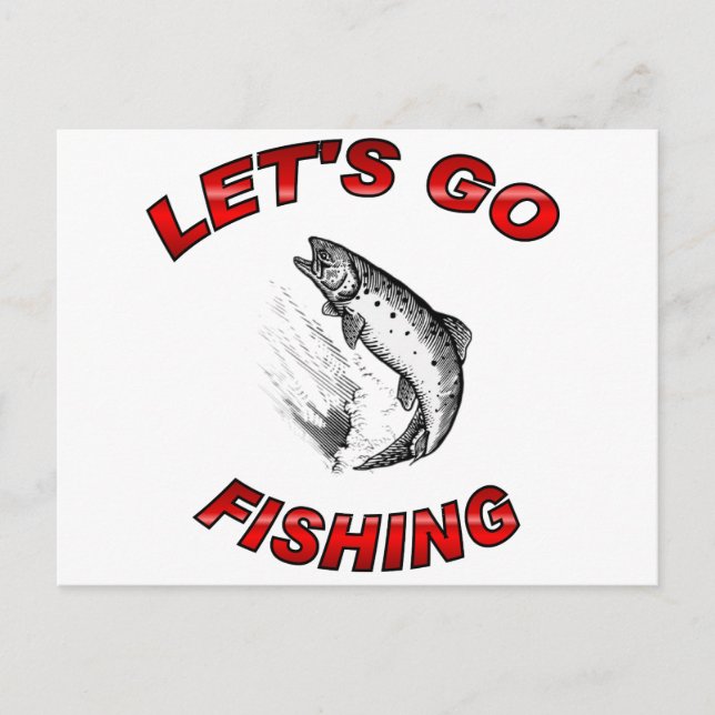 Lets go fishing postcard (Front)