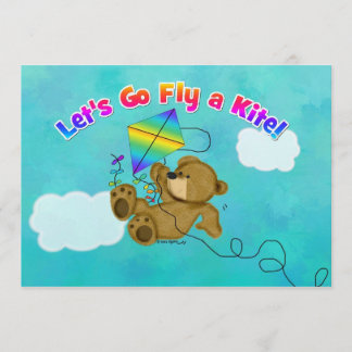 Let's Go Fly A Kite Invitation