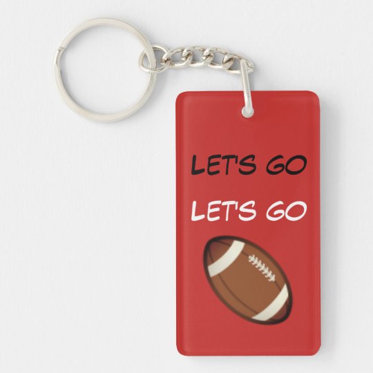 Let's go football keychain