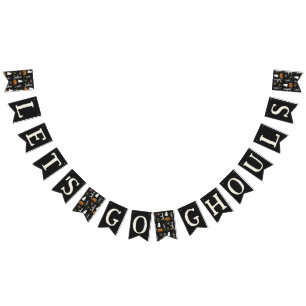 Let's Go Ghouls Black Halloween Costume Party Bunting