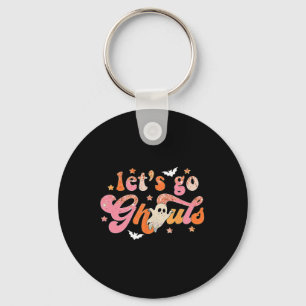 Let's Go Ghouls Cute Ghost Boo Funny Halloween Wom Key Ring