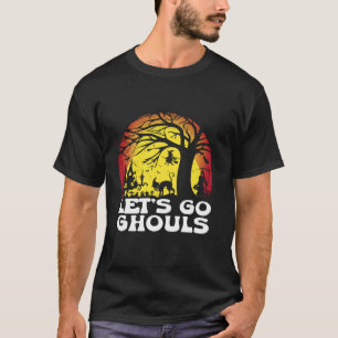 Let's Go Ghouls Dancing Skeleton Cowboy Western Ha T-Shirt