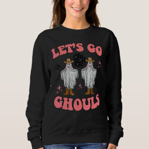 Let's Go Ghouls Disco Ball Ghost Spooky Halloween Sweatshirt