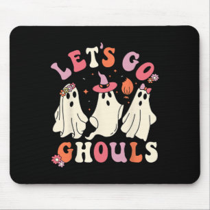 Let's Go Ghouls Fun Ghost Halloween Costume Humour Mouse Mat