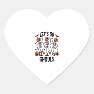 Let's Go Ghouls, Funny Spooky Heart Sticker