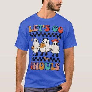 Let's Go Ghouls Groovy Retro Spooky Season Ghost H T-Shirt
