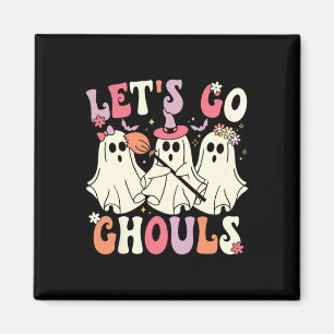 Let's Go Ghouls Halloween Ghost Costume Retro Groo Magnet