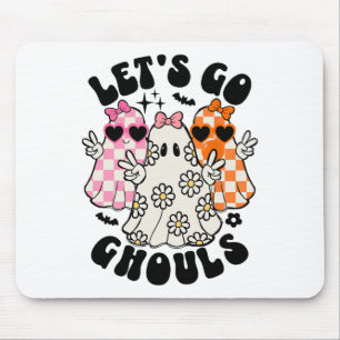 Let's Go Ghouls Halloween Ghost Floral Spooky Seas Mouse Mat