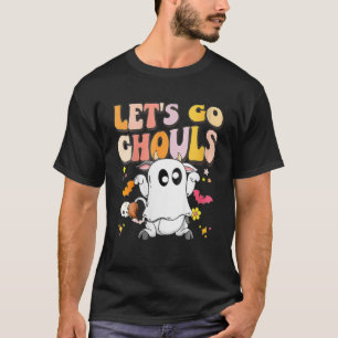 Lets Go Ghouls Halloween Ghost Groovy Retro 70S Hi T-Shirt
