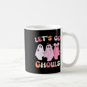 Let's Go Ghouls Halloween Ghost Outfit Costume Ret Coffee Mug