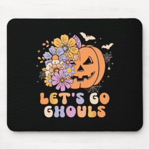 Let's Go Ghouls Halloween Pumpkin Costume Retro Gr Mouse Mat