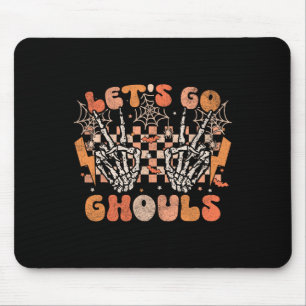 Let's Go Ghouls Halloween Skeleton Costume Retro G Mouse Mat