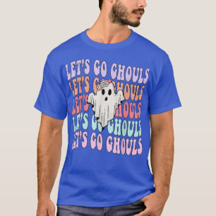 Let's Go Ghouls Retro Fall Halloween Ghost Cute Wo T-Shirt