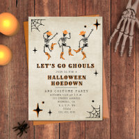 Let's Go Ghouls Skeleton Boots Halloween Party