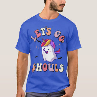 Let's Go Ghouls Unicorn Floral Ghost Hippie 2464 T-Shirt