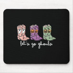 Let's Go Ghouls Western Cowgirl Boots Soky Hallowe Mouse Mat