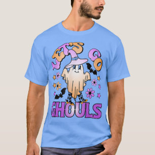 Let's Go Ghouls Witchy Ghost Pumpkin Halloween Vin T-Shirt