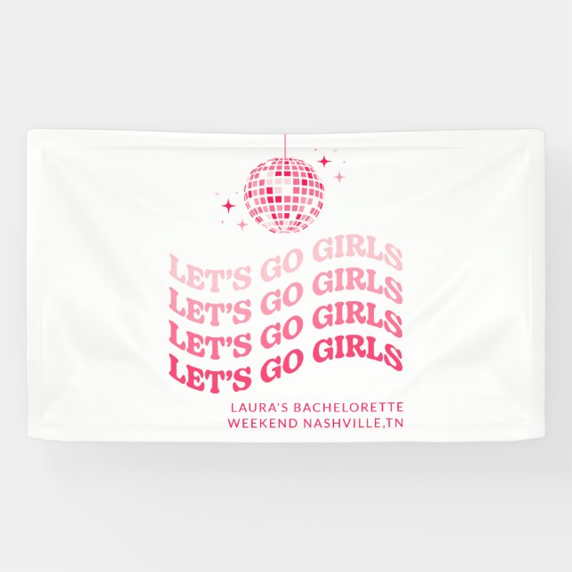 Let's Go Girls - Bachelorette Party - Banner (Horizontal)