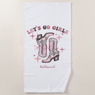 Let's Go Girls Bachelorette Party Beach Towel