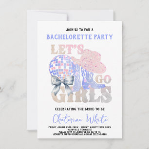 Lets go girls Bachelorette Rodeo party Invitation