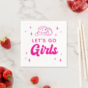 Let's Go Girls Country Bachelorette Party Napkin