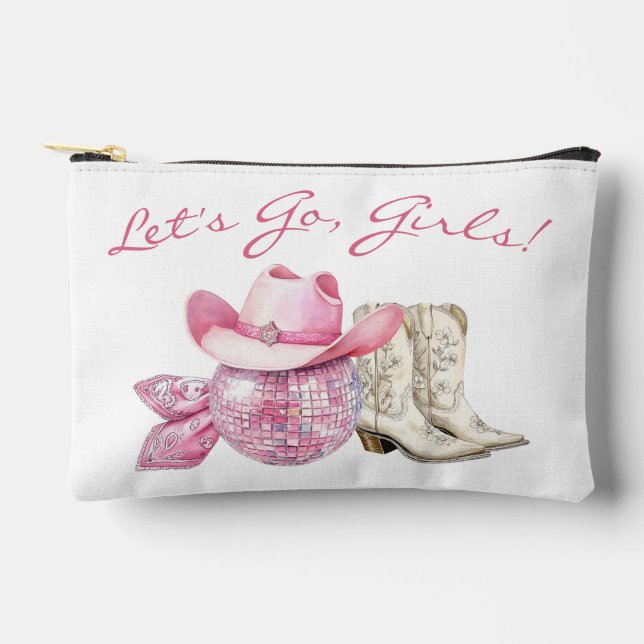 Let's Go, Girls! Disco Bachelorette Hangover Kit Accessory Pouch (Front)