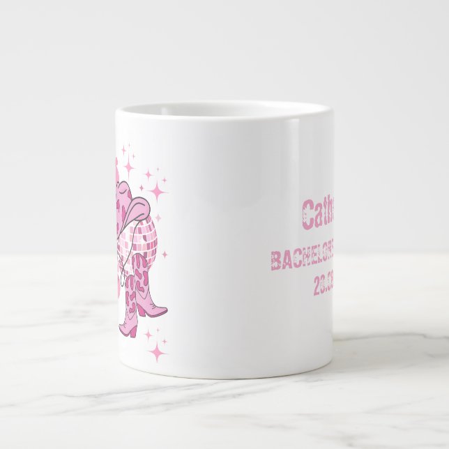 Lets Go Girls Disco Cowgirl Bachelorette Party  Large Coffee Mug (Front)