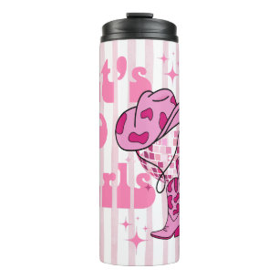 Lets Go Girls Disco Cowgirl Bachelorette Party  Thermal Tumbler