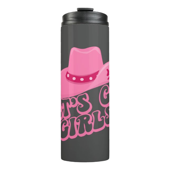 Let's Go Girls, Girls Trip, Retro Graphic  Thermal Tumbler (Front)