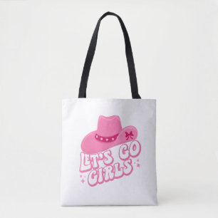 Let's Go Girls, Girls Trip, Retro Graphic Tote Bag