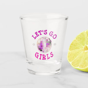 Let's GO Girls pink  Bachelorette Party    Shot Glass
