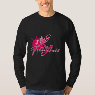 Lets Go Girls Play Volleyball Design Beach Volleyb T-Shirt