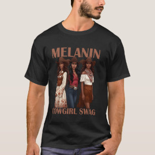 Let's Go Girls Retro Western Country Melanin Cowgi T-Shirt