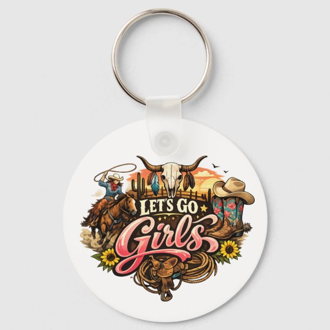 Lets Go Girls Rodeo Key Ring (Front)