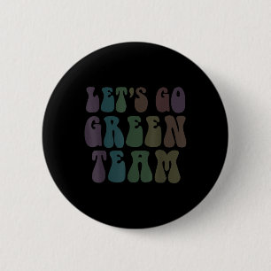 Lets Go Green Team Retro War Game 60s Summer Camp  6 Cm Round Badge