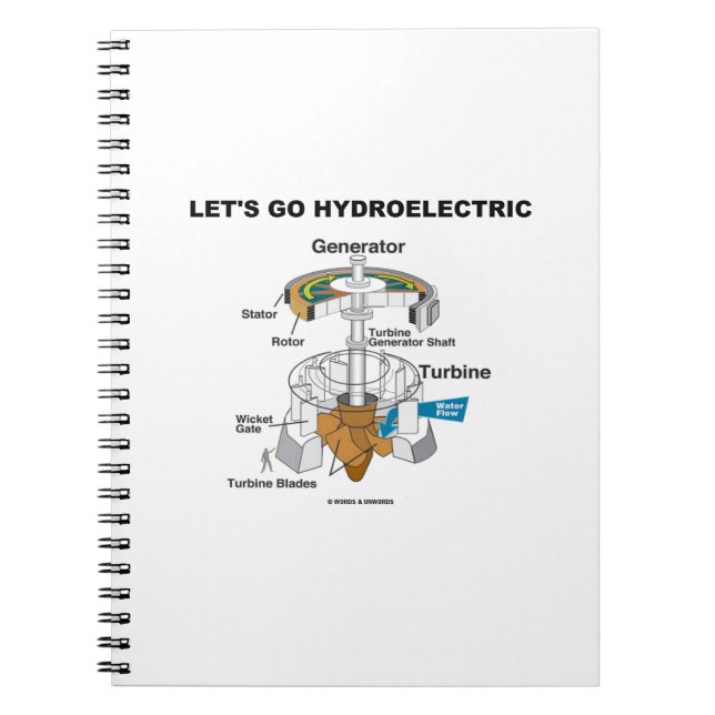 Let's Go Hydroelectric Generator Turbine Notebook (Front)