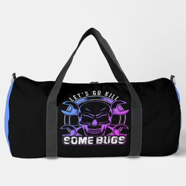 Let's Go Kill Some Bugs Duffle Bag (Front)