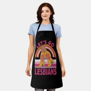 Let's Go Lesbians LGBTQ Pride Month Cowgirl Apron