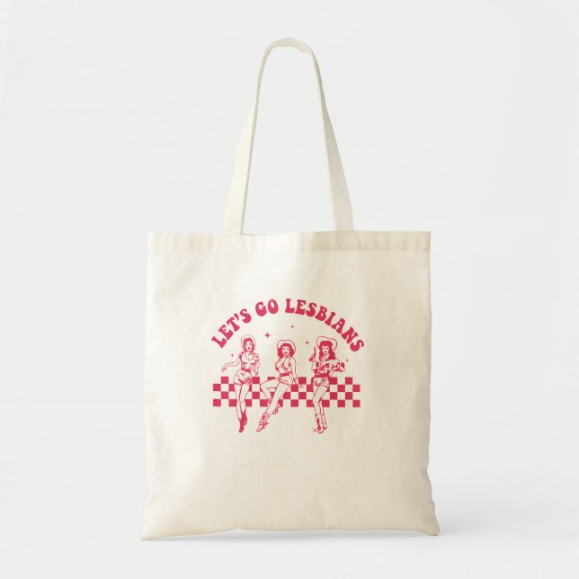 Let'S Go Lesbians Subtle Lesbian Live Laugh Lesbia Tote Bag (Front)