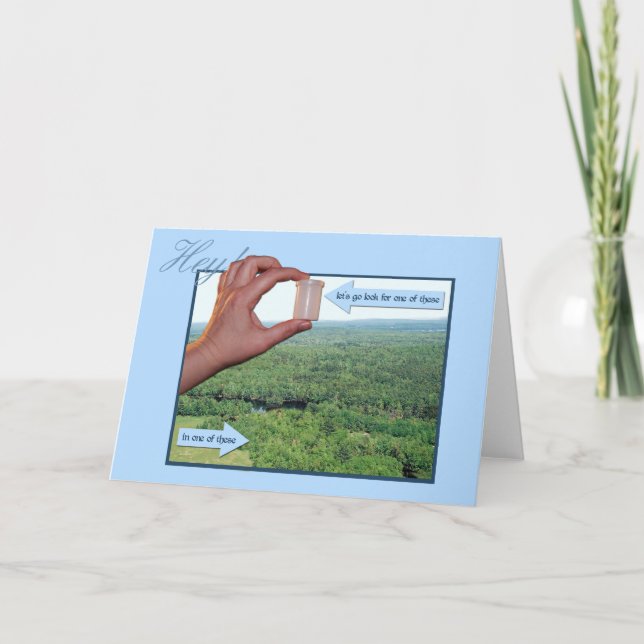 Let's go look for a micro in the woods! invitation (Front)