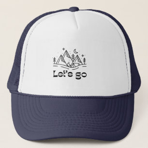 Let's Go Mountain Hat Adventure Trucker Cap