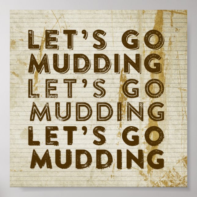 Let's Go Mudding Poster (Front)