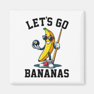 Lets Go Nanas Vintage Nana Playing Billiards Lover Magnet