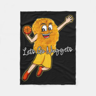 Lets Go Nuggets - Chicken Nugget Bysketbyll Player Fleece Blanket