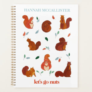 Let's Go Nuts Funny Squirrels with Name Planner