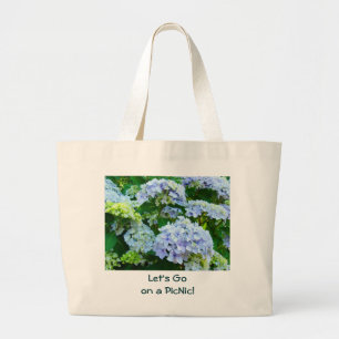 Let's Go on a PicNic! Tote bag Blue Hydrangeas