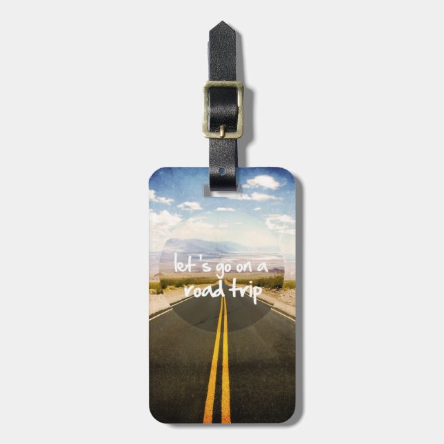 Let's go on a road trip luggage tag (Front Vertical)