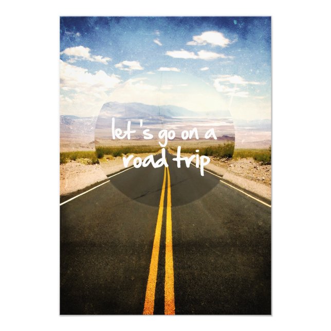 Let's go on a road trip photo print (Front)