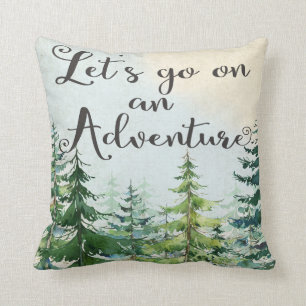 Let's Go On An Adventure Nursery Woodland Pillow